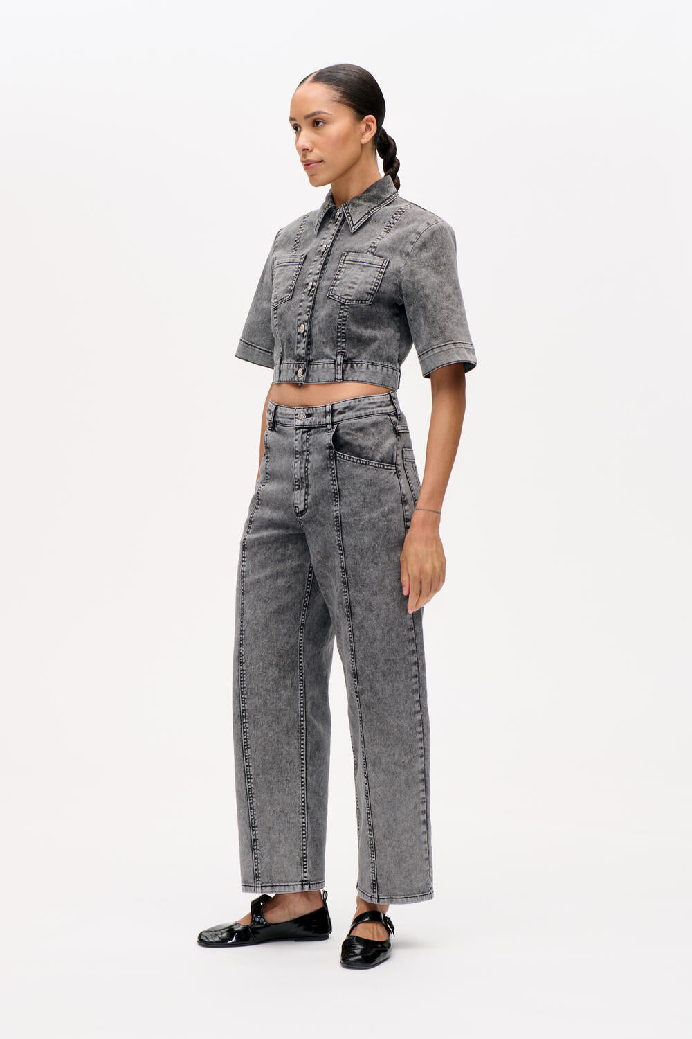 Majsa denimskjorte - Washed Black